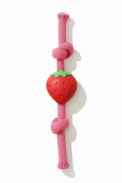 WHISPET Playful Charm Knot Rope Toy – Strawberry Edition