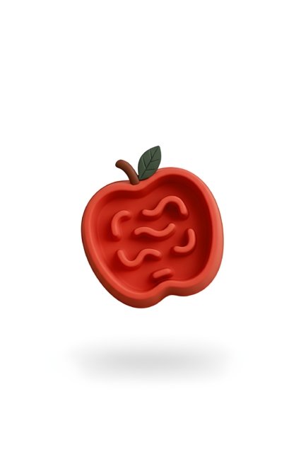 WHISPET Apple Silicone Slow Feeder Bowl