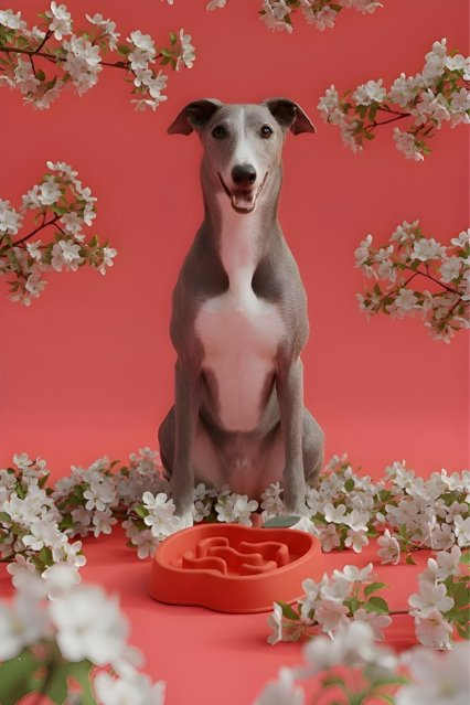 WHISPET Apple Silicone Slow Feeder Bowl